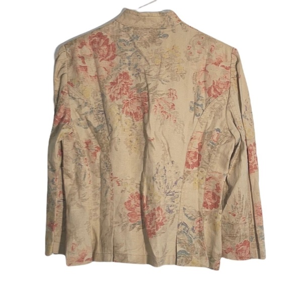 LAUREN Ralph Lauren Vintage Floral Linen Jacket - Picture 9 of 14